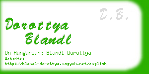 dorottya blandl business card